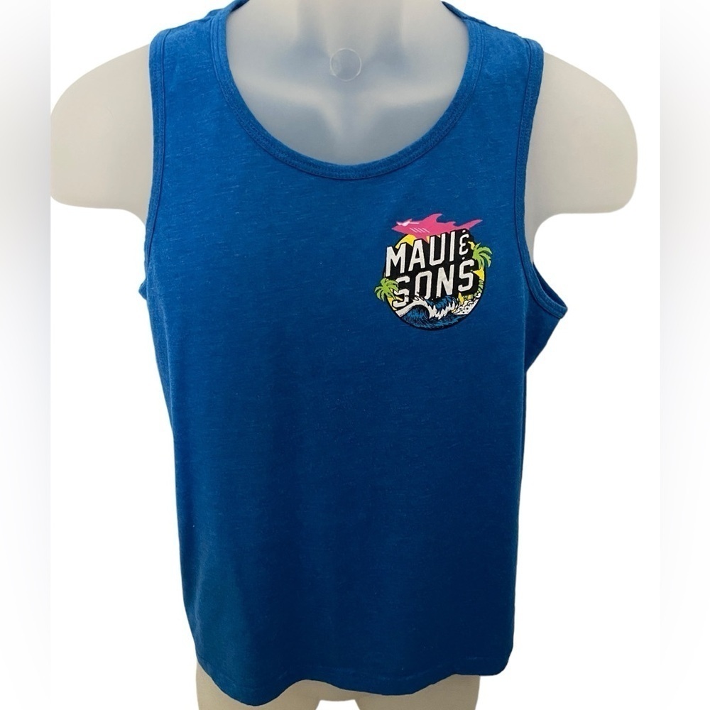 MAUI and SONS Logo Tank Top Women L Large - Picture 2 of 6
